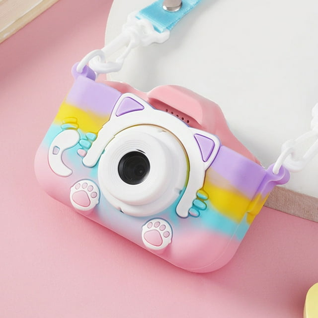 Cámara digital para niños, mini cámara de alta definición que puede tomar fotografías, videos, cámaras frontal y trasera, regalo de cumpleaños, juguete educativo, grabadora de videos infantiles.
