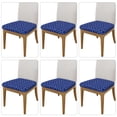 thumbnail image 2 of Honeii Blue Lantern Shapes Print Square Cushion Cover with Elastic Band & Ties,Sofa Cushion Covers,Furniture Protector for Living Room,Washable Sofa Seat Slipcover-Six Piece, 2 of 7