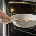 thumbnail image 6 of Aidoly Pots and Pans, 12 Pcs Kitchen Cookware Sets with Removable Handle, Nonstick, Stackable, Beige, 6 of 8