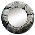 thumbnail image 2 of Designart "Monochrome Geode Tranquility" Spiritual Stone Round Mirror Wall Decor Global - Large Black Round Bathroom Mirror - Round Mirror - 29" x 29", 2 of 6