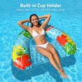 thumbnail image 4 of Sillas flotantes inflables para piscina SEETOHOME, 3 unidades, con portavasos, 4 of 8