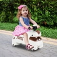 thumbnail image 2 of Babyjoy Ride on Toy Baby Dinosaur Sliding Car with 4 Universal Casters Under-Seat Storage White, 2 of 10