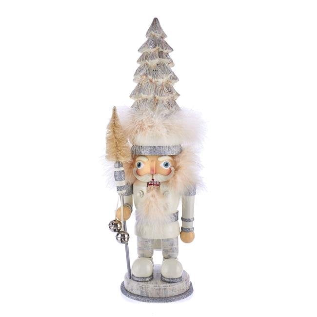 Hollywood Nutcrackers HA0499 17.5 in. Weathered White Tree Nutcracker