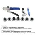 thumbnail image 4 of Hydraulic Tube Expander, Standard Sizes 3/8in To 1-1/8in Pipe Flaring Kit with Storage Box for Copper and Aluminum Tubes, 4 of 7
