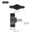 thumbnail image 2 of Uxcell 4 Pcs Vis à Pouce 1/4 Pouces - 12.3, Vis à Pouce Filetées en Acier Inoxydable 304, 2 of 6