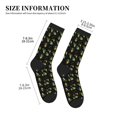 thumbnail image 3 of KLL Bee Floral Print Cool Socks Men's Women's Crew Socks Funny Crazy Novelty Stockings, 3 of 7