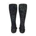 thumbnail image 6 of Naloa Copper-Gold Gloss Outline Rose High Stockings Women Thigh High Stockings Over Knee Long Stockings-One Size, 6 of 8