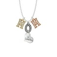 thumbnail image 2 of Delight Jewelry Silvertone Large I Love You Heart Multi-Colored Crystal Mom Charm Necklace, 2 of 5