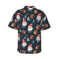 thumbnail image 3 of Balery Cute Santa Claus Gift Print Men's Hawaiian Shirts Short Sleeve Beach Shirt Relaxed Fit Vacation Button Down Shirts-3X-Large, 3 of 9