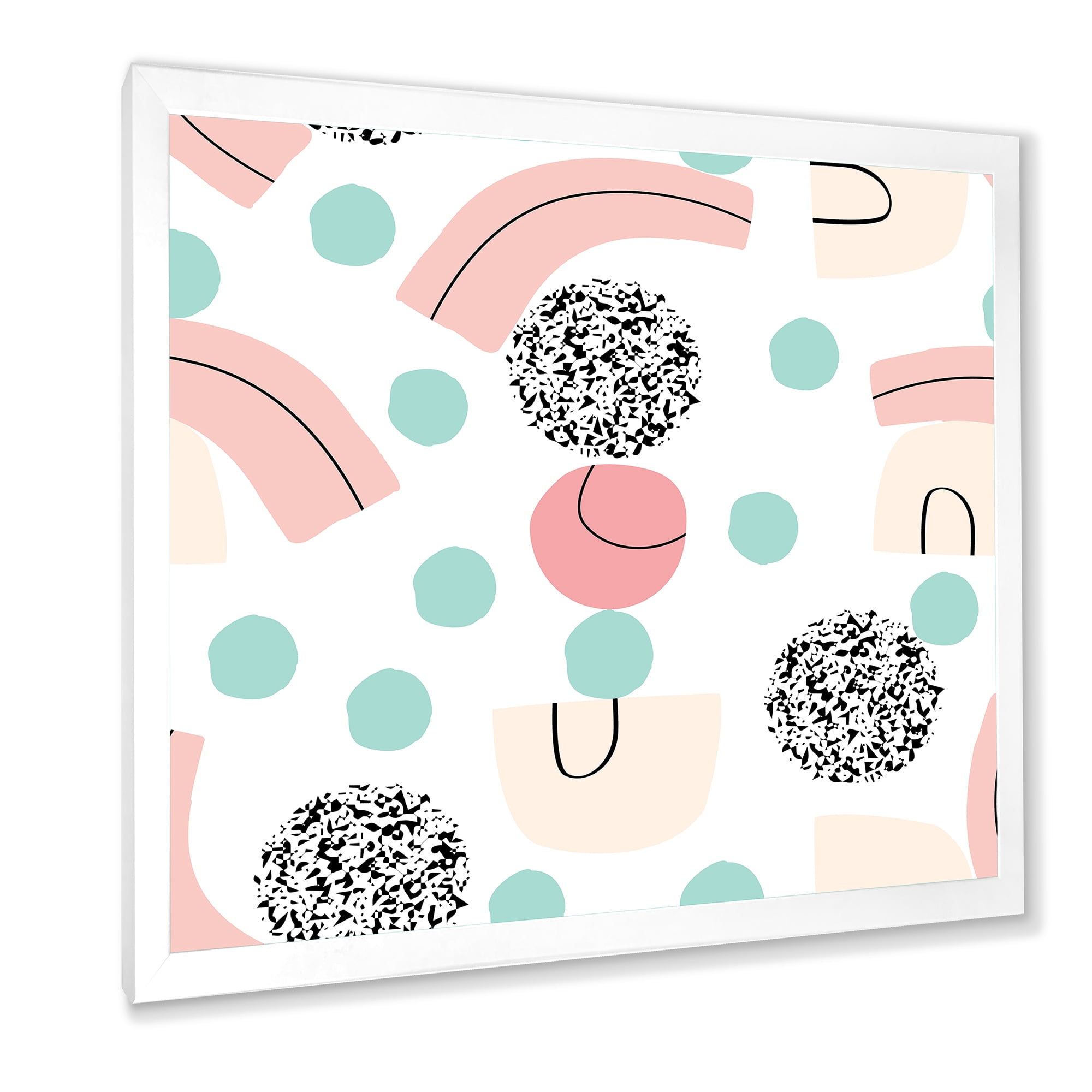 Designart 'Elements and Organic In Pastel Tones' Modern Framed Art Print