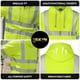 thumbnail image 3 of Sudadera Wefeyuv ANSI Class 3 de alta visibilidad amarilla S, 3 of 7
