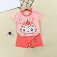 thumbnail image 2 of Kids Clothes Sets Boys Girls Crewneck Short Sleeve Print T-Shirt and Shorts Cute Clothes Outfits, 2 of 4