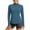 Blue, variant on Shirts for Women Dressy Casual Women's solid color stand collar casual top, long sleeve, thumb sleeve sun protection shirt/shirt Beige S