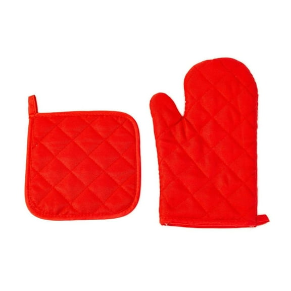 AOOOWER Oven Mitts And Pots Holder Trivet Mats Nonslip Grip Gloves For Baking Cooking BBQ Grilling Microwave