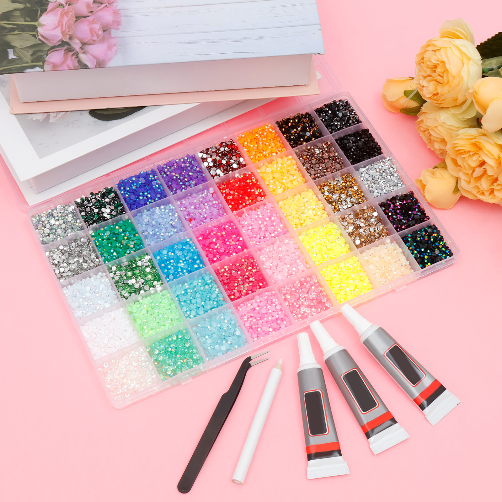 Resin Jelly Rhinestones for Crafting Bedazzling for Book Crafts Clothing Shoes Nail Art Makeup