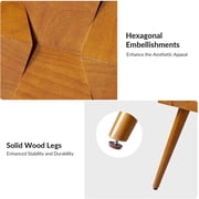 HULALA Home End Table with Charging Station, Side Table with Drawer and Pull-Out Shelf, Nightstand Bedside Table with USB Ports and Outlets, Acorn
