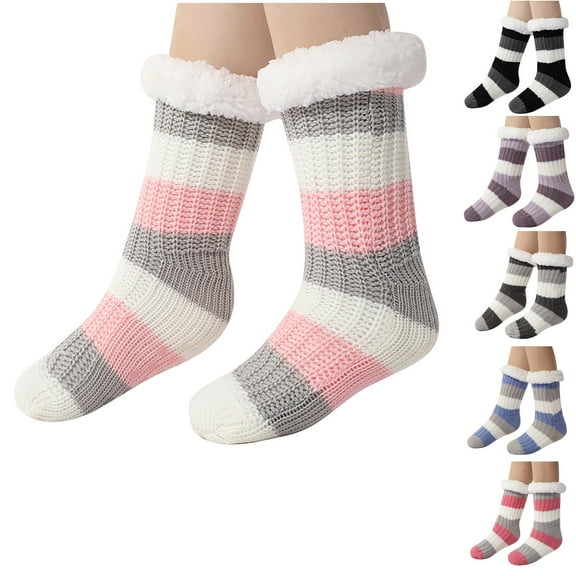 Kmdttou Womens Wool Socks Winter Warm Women's Floor Socks Lamb Wool Blanket Socks Winter Socks Confinement Socks Home Socks Sleep Socks Extra Thick Velvet Women's Socks