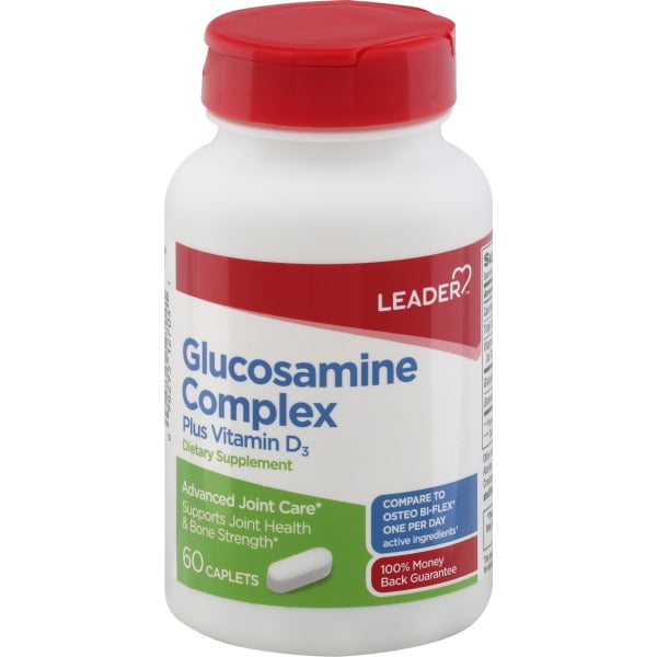 Leader Glucosamine Complex+D3 Tablets, 60 Count Per Bottle