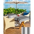 thumbnail image 5 of Fsddascl Gray Vertical Stripes Outdoor Tablecloth - 54x80 Inch Rectangle Dining Table Cover, Retro Simple Neutral Abstract Lines Waterproof Outdoor Table Cloth with Umbrella Hole & Zipper for Patio, 5 of 7