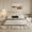Cream, variant on 4 Ever Winner Full Size Boucle Upholstered Platform Bed Frame, Cloud Bed with Soft Rounded Corner Headboard, No Box Spring Needed, Noise-Free, Easy Assembly, Cream