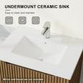 thumbnail image 3 of Goodyo 24" Wall-Mount Bathroom Vanity with White Basin Sink Floating Bathroom Cabinet in Walnut, 3 of 9