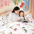 thumbnail image 4 of Manfei Kawaii Xmas Christmas Tree Full Size Comforter Sets,Winter Holiday Bedding Comforter Set,Xmas Reversible,3 Pieces,1 Comforter and 2 Pillowcases, 4 of 7