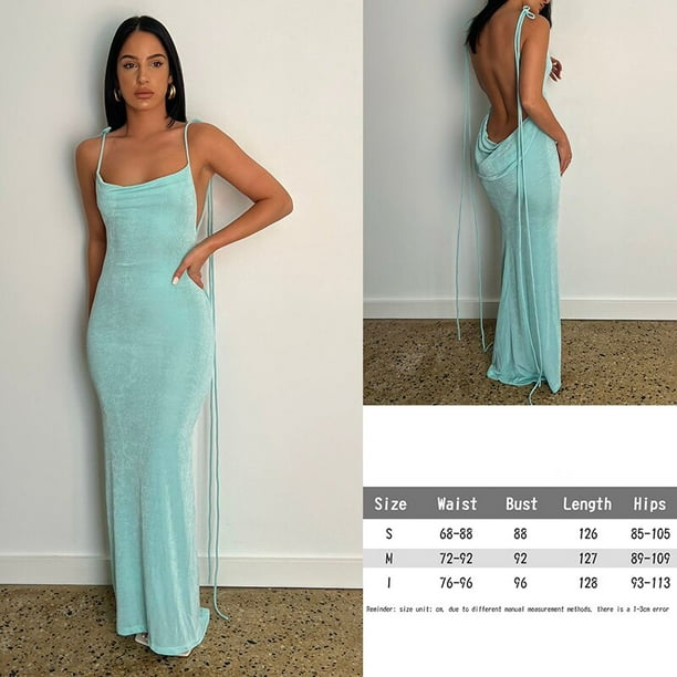 Suspender Y2K Backless Black Dress Summer Sexy Retro Long Dresses Beach Party Sleeveless Skims Big Open-Back Fishtail ClubwearS Gao Jinjia LED