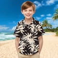 thumbnail image 2 of Tranfacy Kids Boys and Girls 2 to 15 Years Summer Short Sleeve Turndown Collar Blouses and Shirts Beach Print Pocket Casual Tops, 2 of 4