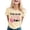 Beige, variant on Womens T shirts Crew Neck Short Sleeve Letter Graphic Print Basic Tee Tshirt