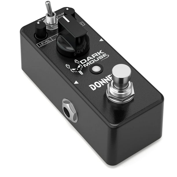 Donner - Pedal de distorsión de mouse oscuro para pedalera, guitarra eléctrica, 2 modos, clásico hip