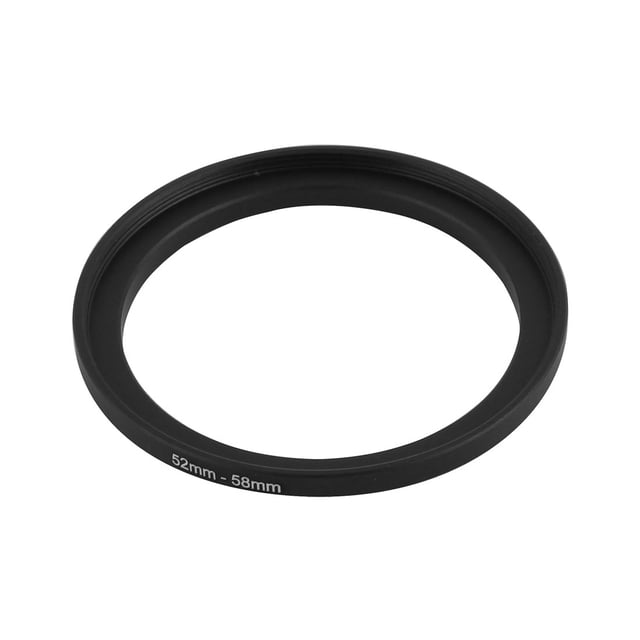 52mm-58mm Camera Lens Step Up Filter Black Metal Adapter Ring Holder