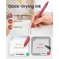 thumbnail image 4 of STAGEEK Red Gel Pens GX3, 6Pcs Quick Dry Red Ink Pens with 3 Extra Refills, Fine Point Retractable Smooth Writing Pens for Journaling, Writing, Note Taking,Nurse Aesthetic, Office, 4 of 9
