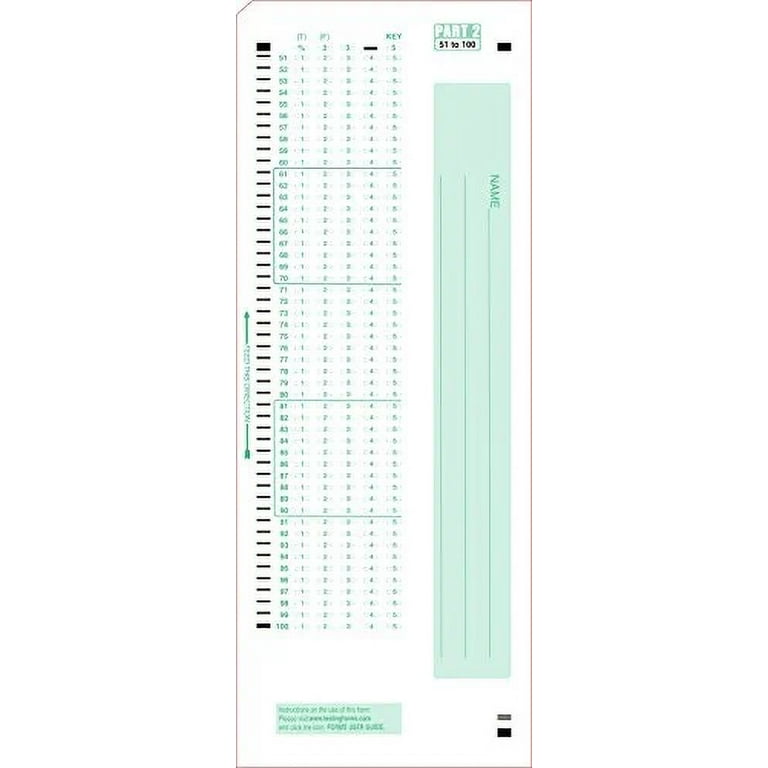 TEST-100N 882-NE 100 Question Compatible Testing Forms (100
