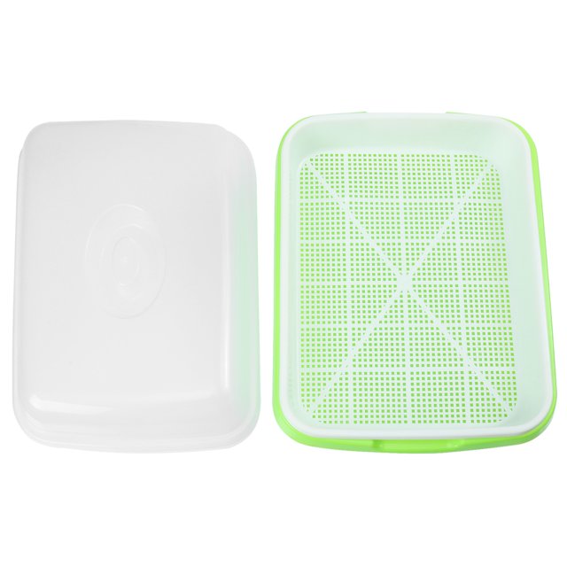 Soil-Free Wheatgrass Grower Hydroponic Nursery Pot Plastic Bean Sprout Tray