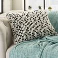 thumbnail image 4 of Nourison Outdoor Pillows Black Decorative Throw Pillow , 14"X20", 4 of 5