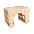 thumbnail image 3 of Alimentador de heno de conejo de madera, soporte de heno escondite para animales pequeños, Chinchillas, conejos, hámsteres enanos, conejos, 3 of 9