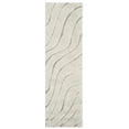 thumbnail image 3 of SAFAVIEH Florida Tabitha Geometric Waves Shag Runner Rug, Cream/Beige, 2'3" x 7', 3 of 8