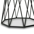 thumbnail image 4 of Baxton Studio Venedict Modern and Contemporary Black Metal End Table with Marble Tabletop, 4 of 8