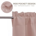 thumbnail image 2 of OVZME Blush Valance for Window 14 Inches long, Small Window Kitchen Valance Curtain, Rod Pocket Cafe Valance for Living Room Bedroom Bathroom Laundry Basement, 60"W x 14"L, 1 Piece, 2 of 8