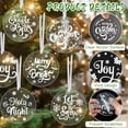 thumbnail image 3 of CCINEE 12pcs Christmas Tree Ornaments,3 Inch Clear Round Acrylic Disc Decorations Sparkle Hanging Tags with 6 Designs for Christmas Party Hanging Decor DIY Crafts Gift Stocking, 3 of 7