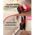 thumbnail image 3 of FVSA Broom and Dustpan Set for Home, 51" Long Handle Dustpan w/Comb, Broom & Dustpan, Rose Red, 3 of 9