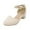 Beige, variant on XXWXYD Girls Mary Jane Dress Shoes Pumps Low Heels Flower Party High School Prom Sandals Grils Dress Shoes(10-10.5 Years,Male)