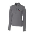 thumbnail image 2 of Women's Cutter & Buck  Gray D.C. United Traverse Stretch Eco Quarter-Zip Top, 2 of 3
