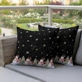 thumbnail image 4 of Black Christmas Snowman Outdoor Pillow Covers 16"x16" Set of 2,Waterproof Throw Pillow Covers for Patio Furniture,Winter Xmas Tree Snowflakes Decorative Cushion Pillowcases for Garden Couch Sofa, 4 of 9