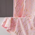 thumbnail image 5 of FINECITY Cortina de ducha de tela de árbol – Cortina de ducha rosa con estampado de ramas de lámina dorada metálica, juego de cortina de ducha con ojales de 72 pulgadas de largo y 12 ganchos de 72 x 7, 5 of 5