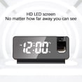 thumbnail image 2 of Jusqu'à 65 % de Réduction Horloge de Projection Miroir LED Grand Écran Affichage Silencieux Réveil Électronique Créatif, 2 of 4