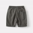 thumbnail image 6 of HAOTAGS School Uniform Shorts for Boys(2–8) Mid-Length Solid Casual Summer Soft Cotton Shorts With Functional Front Pockets Green Size 2-3 Years, 6 of 9