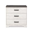 thumbnail image 5 of Signature Design by Ashley Shawburn Farmhouse 3 Drawer Chest of Drawers, White & Dark Gray, 5 of 7