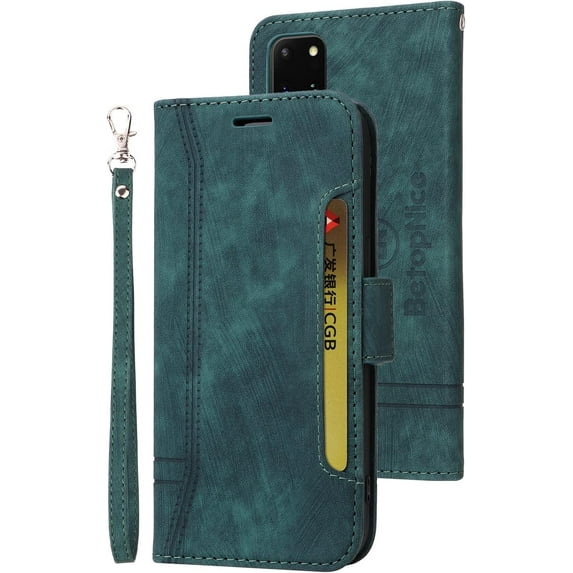 Samsung Galaxy S20+ Plus 5G Wallet Case,PU Leather Folio Kickstand Card Slots Cover for Galaxy S20+ Plus 5G,Book Folding Flip Case,Protective Cover for Samsung Galaxy S20+ Plus 5G,Green