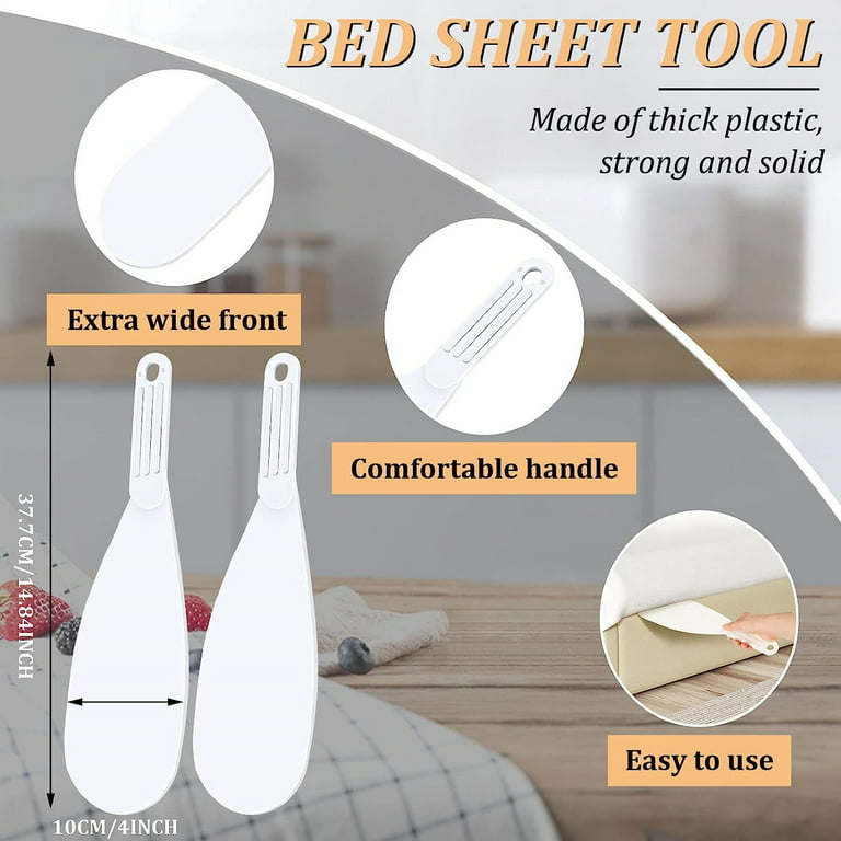 Ktyne 2Pcs Extra Long Bed Sheet Tucker Tool, Durable Bed Maker Tool to Keep  Sheets in Place, Handy Bed Sheet Tightener for Hotel-Level Bedding